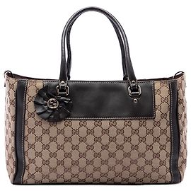 Gucci Brown GG Canvas Trophy Tote Brown
