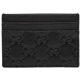 Gucci Black Guccissima Kartenetui Schwarz