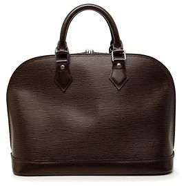 Louis Vuitton Brown Epi Alma PM Castaño Marrón oscuro