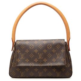 Louis Vuitton Brown Monogram Mini Looping Braun