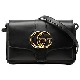 Gucci Borsa a tracolla Arli piccola in pelle di vitello nera Nero