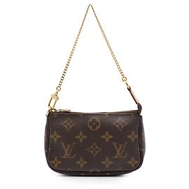 Louis Vuitton Brown Monogram Mini Pochette Accessoires Braun