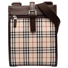 Borsa a tracolla Burberry Beige House Check Canvas Beige