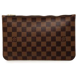 Pochette Louis Vuitton Brown Damier Ebene Neverfull MM Marron