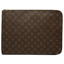 Louis Vuitton Brown Monogram Poche Documents Portfolio Brown