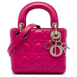 Dior Pink Mini Lambskin Cannage Lady Dior Rosa Altro