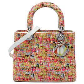 Dior Multi Medium Multicolor Tweed Lady Dior Multicolore