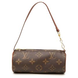 Louis Vuitton Brown Monogram Papillon Pochette Castaño