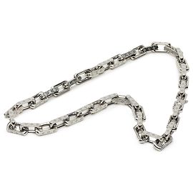 Louis Vuitton Monogram Gliederkette aus silberfarbenem Edelstahl Silber