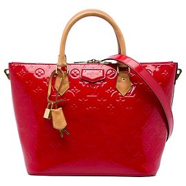 Louis Vuitton Red Monogram Vernis Montebello MM Rot