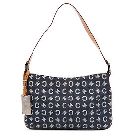 Céline Bolsa de Ombro Celine Blue C Macadam Denim Azul Outro