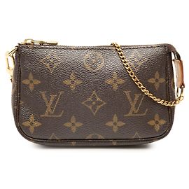 Louis Vuitton Brown Monogram Mini Pochette Accessoires Braun