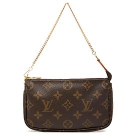 Louis Vuitton Brown Monogram Mini Pochette Accessoires Braun