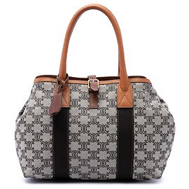 Céline Borsa Tote Celine Beige Macadam Canvas Beige