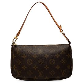 Louis Vuitton Brown Monogram Pochette Accessoires Castaño