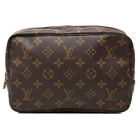 Louis Vuitton Brown Monogram Trousse Toilette 23 Castaño