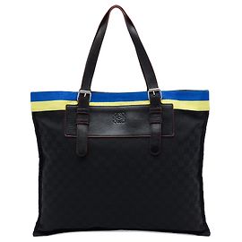 LOEWE Anagram Canvas Tote in Schwarz Schwarz