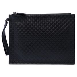 Gucci Black Microguccissima Clutch Black
