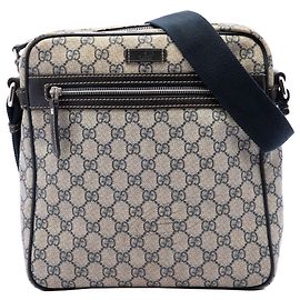Bolsa Tiracolo Gucci Beige GG Supreme Bege