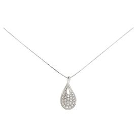 Autre Marque Collar de diamantes Pt900 Pt850 Plata