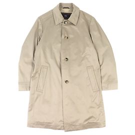 HUGO BOSS Mantel aus Polyester und Baumwolle Beige