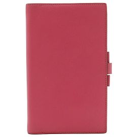 Capa de caderno Hermès Agenda Vision em Chevre Rosa Fuschia