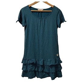 Autre Marque Ph Blue Dot Cutsew mit kurzen Ärmeln und gestuften Rüschen Andere Grün