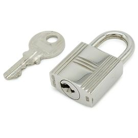 Hermès Cadena100 Vorhängeschloss mit Schlüssel Silber
