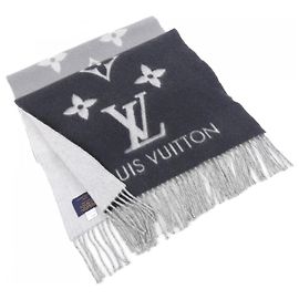 Bufanda Louis Vuitton Reykjavik Gradient de cachemira Castaño Negro