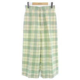 Autre Marque Blamink Silk Blend Pants Beige Green