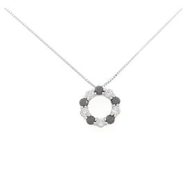 Autre Marque Colar de ouro branco Au750 e diamantes Prata