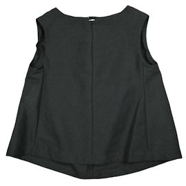 Marni COTTON CADY Cocoon Sleeveless Top Black