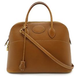 Borsa Hermès Bolide37 Courchevel 2way Marrone D'oro
