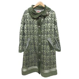 Autre Marque Olleborebla Alberobello Jacquard Coat Green Khaki