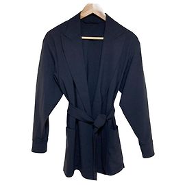 Cappotto giacca con cintura Max Mara Blu Blu navy
