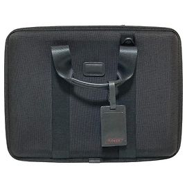 Tumi PC Briefcase Black Leather and Nylon Black