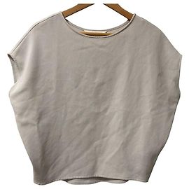 Autre Marque Blusa Cocoon com Mangas Francesas SOEJU Marrom Cinza