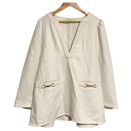 Autre Marque Top de punto CELFORD Bit Design Blanco Crudo