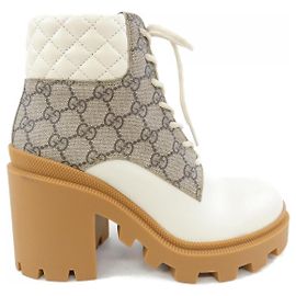 Gucci GG Supreme Boots Braun Beige