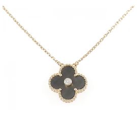 Collier Van Cleef & Arpels Vintage Alhambra 750 Pink Gold Doré