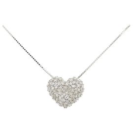 Autre Marque Collar de oro blanco Au750 y diamantes Plata