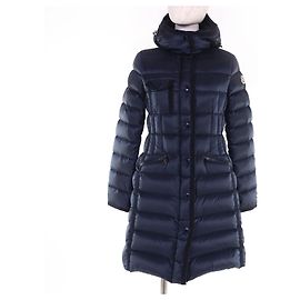 Casaco de Penas de Nylon Moncler HERMINE Azul Azul marinho