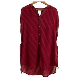 Autre Marque Túnica transparente sin mangas LOVELESS Castaño Burdeos