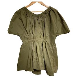 Autre Marque Blusa fruncida con cordón ELENDEEK Verde Caqui