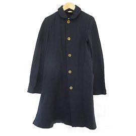 COMME des GARCONS Mantel mit Rundkragen Blau Marineblau