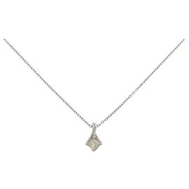 Autre Marque Colar de Pt850 e diamantes Prata