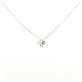 Autre Marque K10 Pink Gold Diamond Halskette Pink