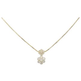 Autre Marque Collana Au750 Fiore e Diamanti D'oro