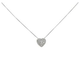 Autre Marque Au750 White Gold Diamond Necklace Other