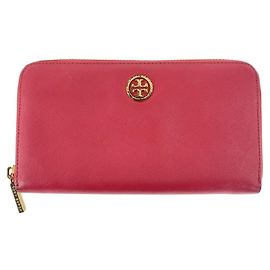 Carteira Longa de Couro Tory Burch Rosa